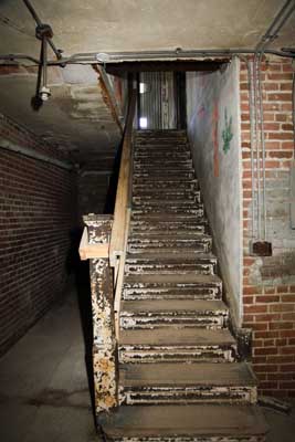 This stairway leads up to the 2nd floor where many of the patient rooms are located.