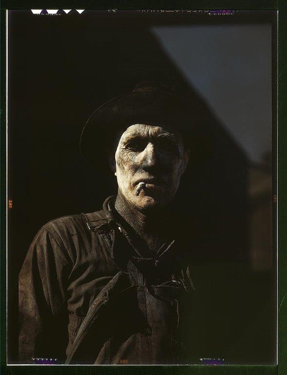 Worker at carbon black plant Sunray Texas 1942.jpg
