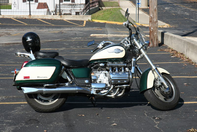 Yes, I took the bike, and just to proove I wasn't joshing you about it, here's a picture.  a 1997 Valkyrie Tour.  Great for Haunted Road Trips.